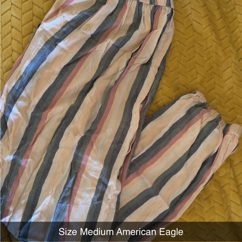 American Eagle Striped Ankle Pants - Multicolor